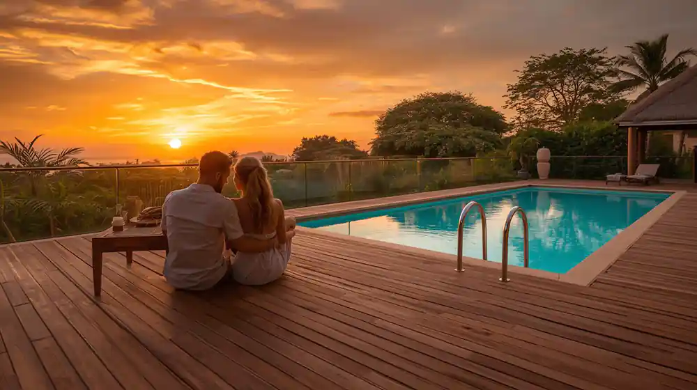 pareja_puesta_sol_terrazacon Tarima composite Deckron