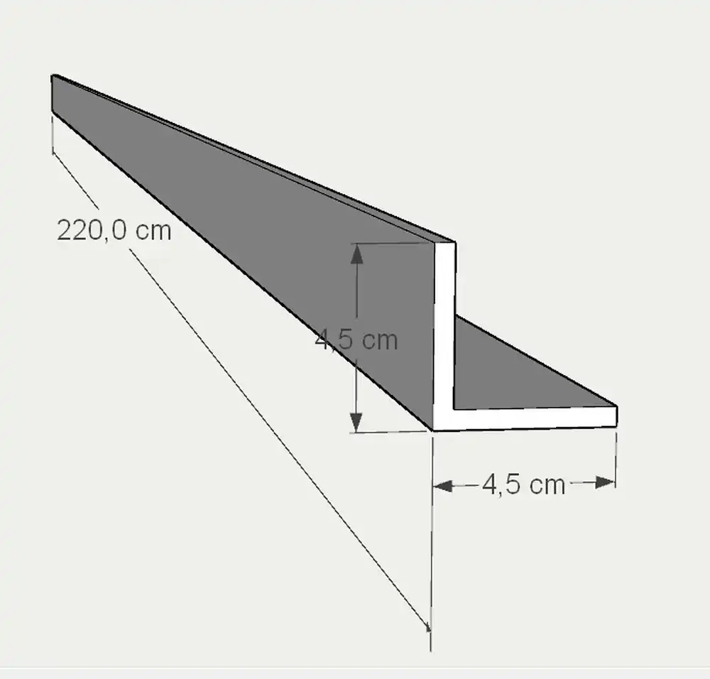 Medidas seccion panel liso